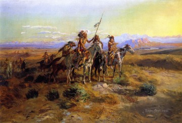 the scouts 1902 Charles Marion Russell Oil Paintings